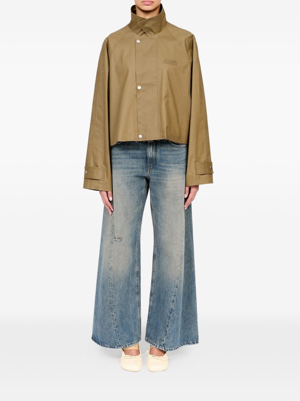 Giacca In Lino Spalmato S52AM0360M36001 728 BEIGE MM6 MAISON MARGIELA 