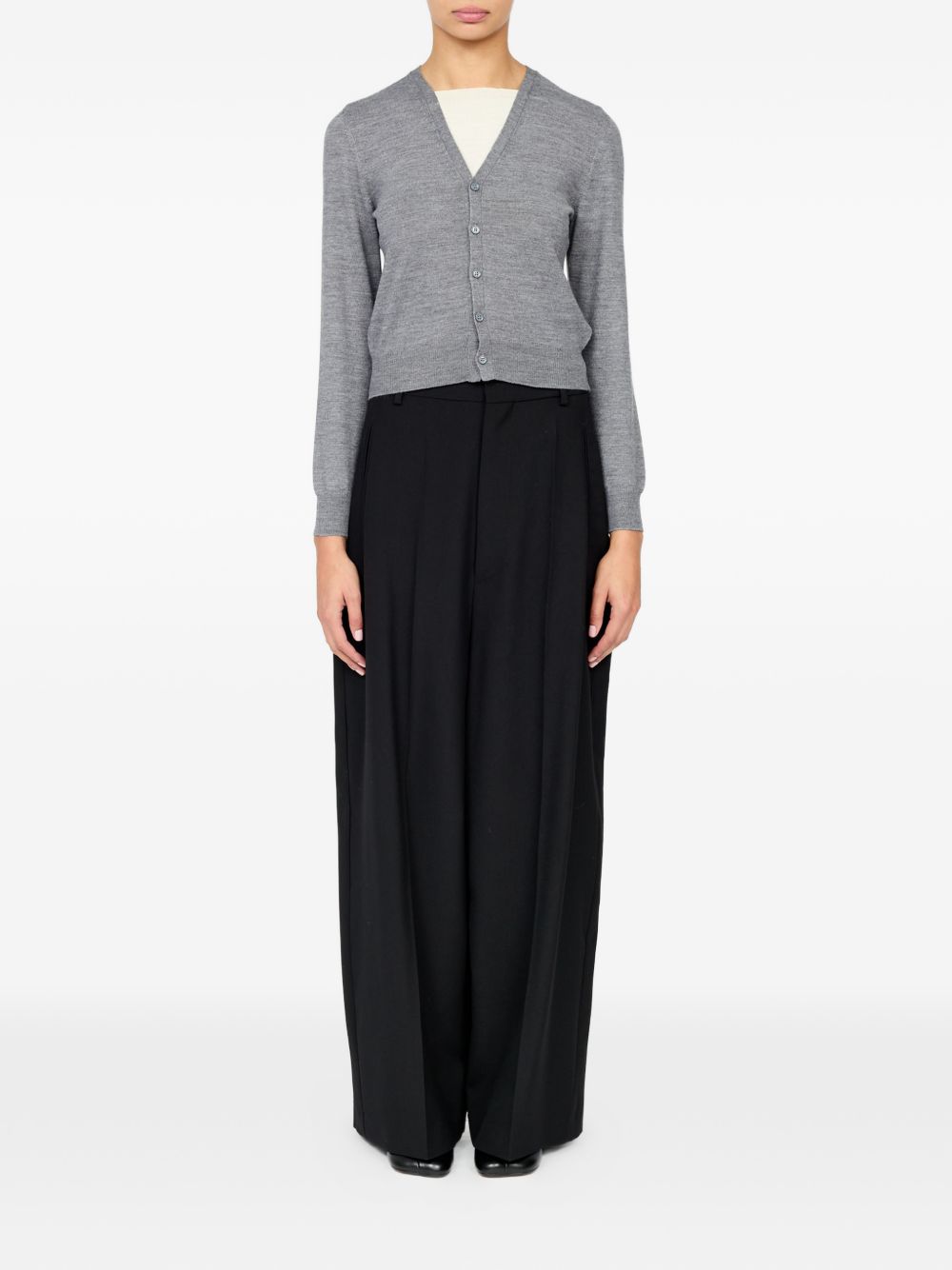 Cardigan in misto lana S52HP0040M13281 859M GREY MM6 MAISON MARGIELA 