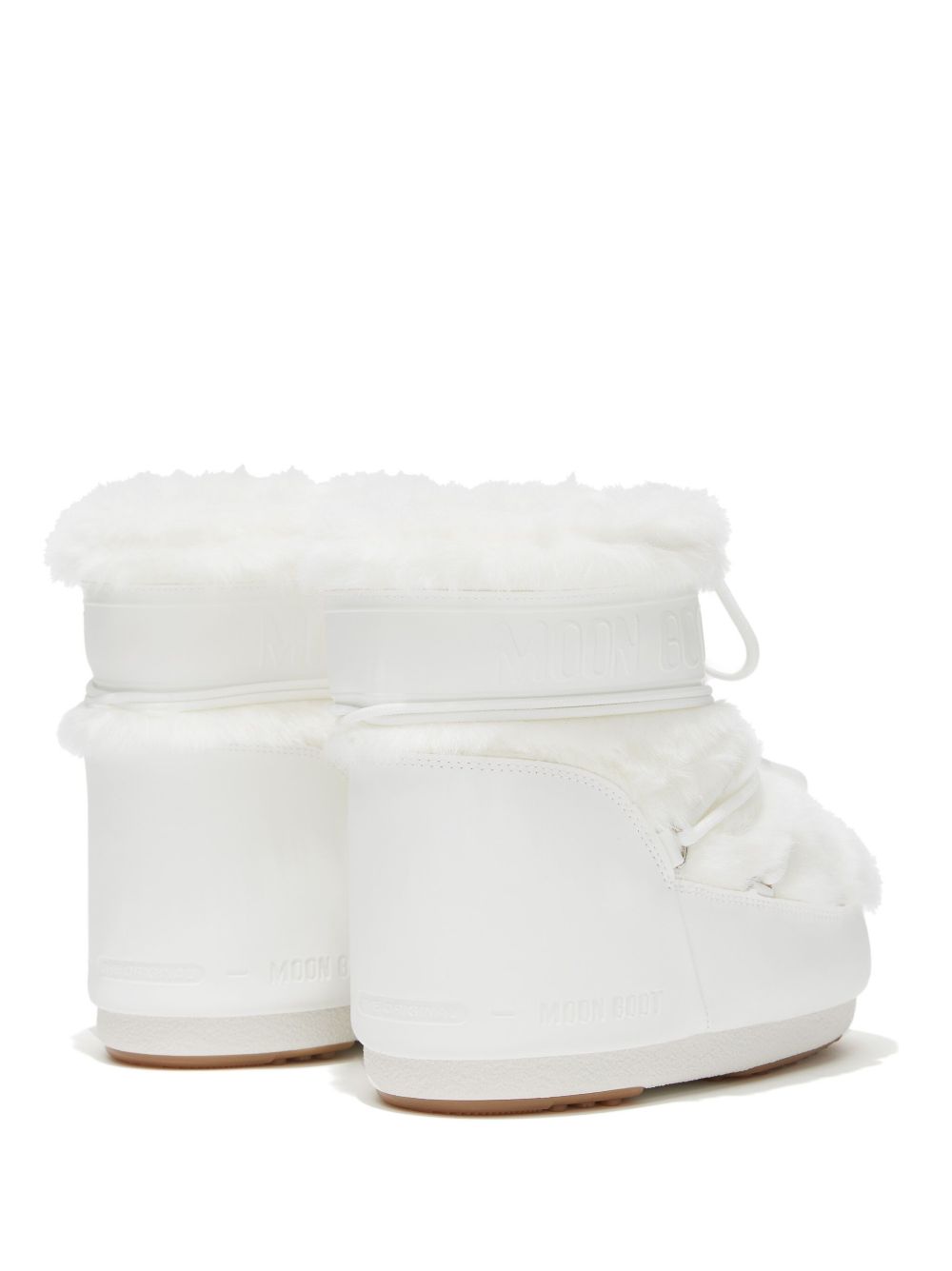 MB Icon Low Faux Fur 80D1409390 A002 OPTICAL WHITE MOON BOOT 