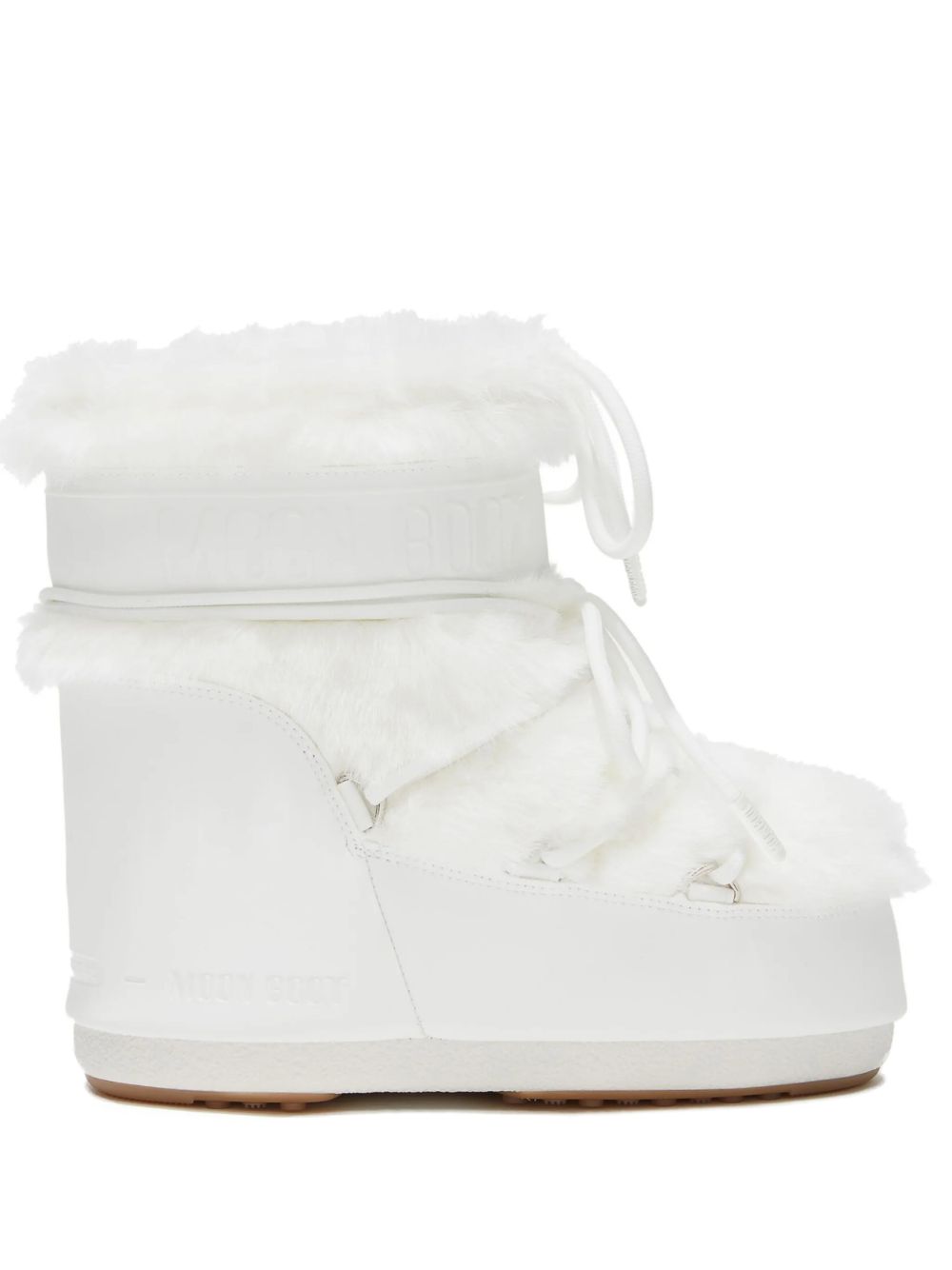 MB Icon Low Faux Fur 80D1409390 A002 OPTICAL WHITE MOON BOOT 