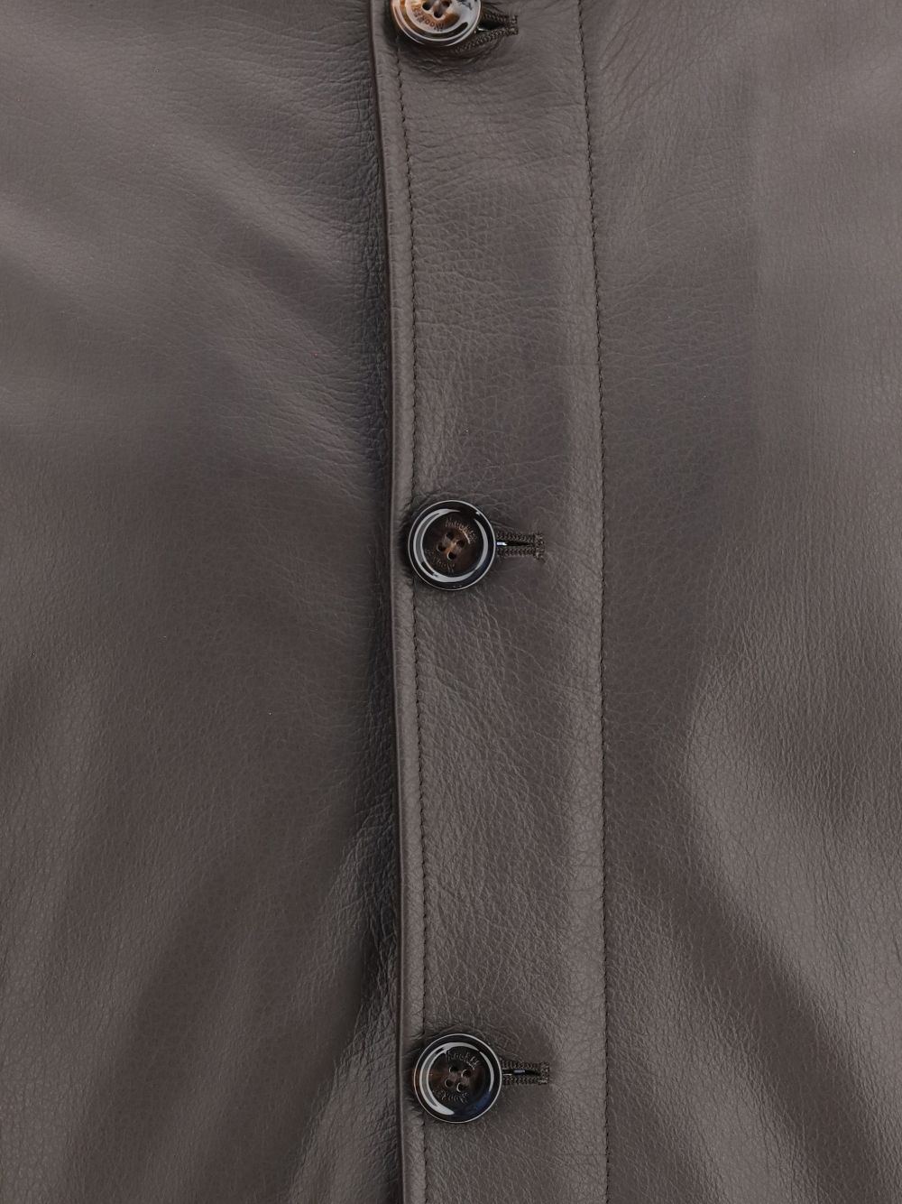Bomber Cleros in Pelle di Cervo con Collo in Montone MOUBO100178 U0202 MORO MOORER 