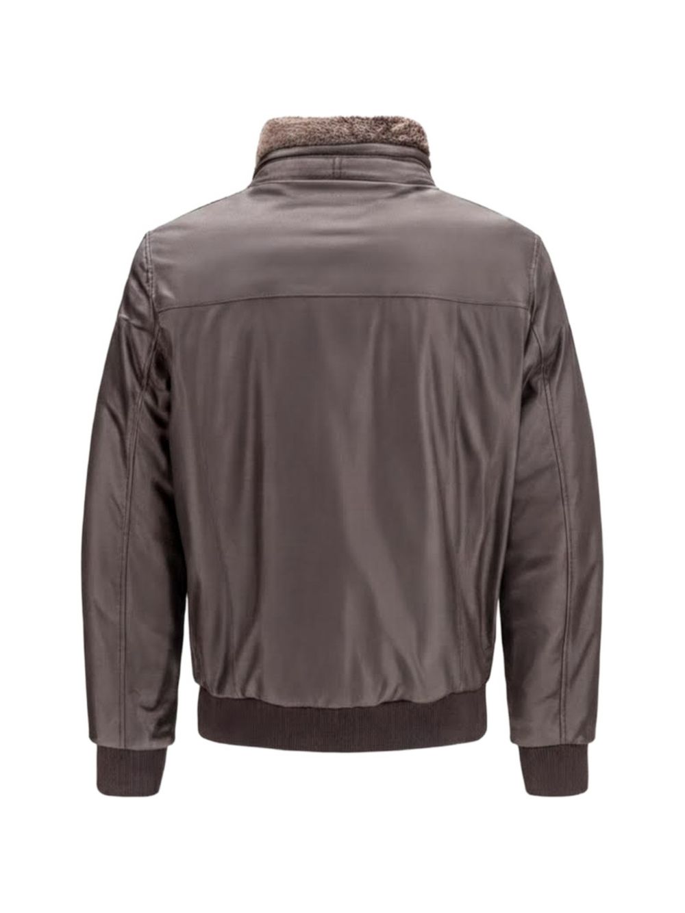 Bomber Cleros in Pelle di Cervo con Collo in Montone MOUBO100178 U0202 MORO MOORER 