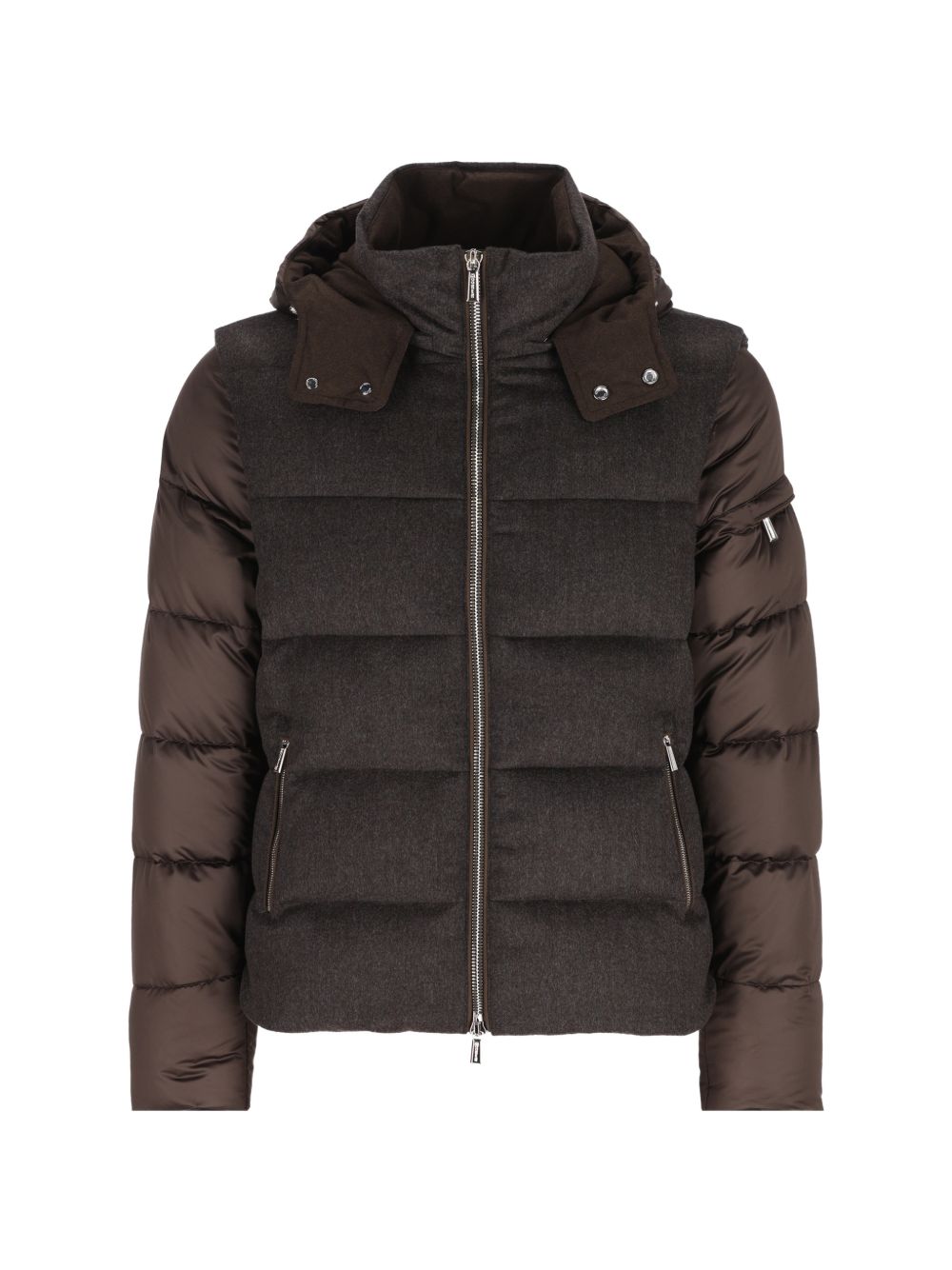 Bomber Casciano in Lana e Cashmere con Inserti Tecnici MOUGI100147 U0202 MORO MOORER 
