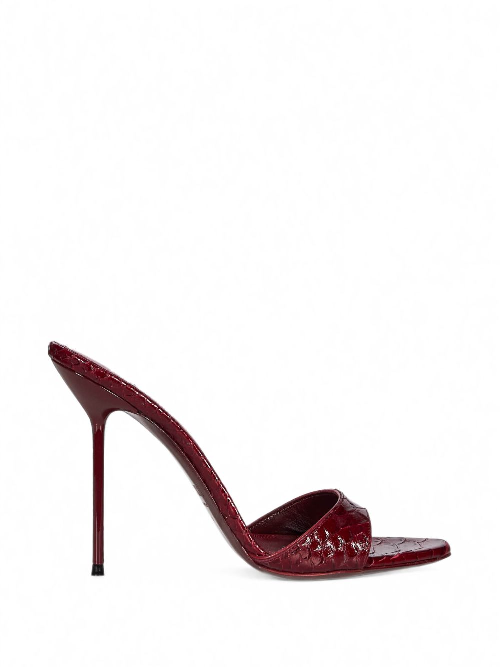 Lidia Mule In Pitone Stampato PX836XPTAL DEEP RED PARIS TEXAS 
