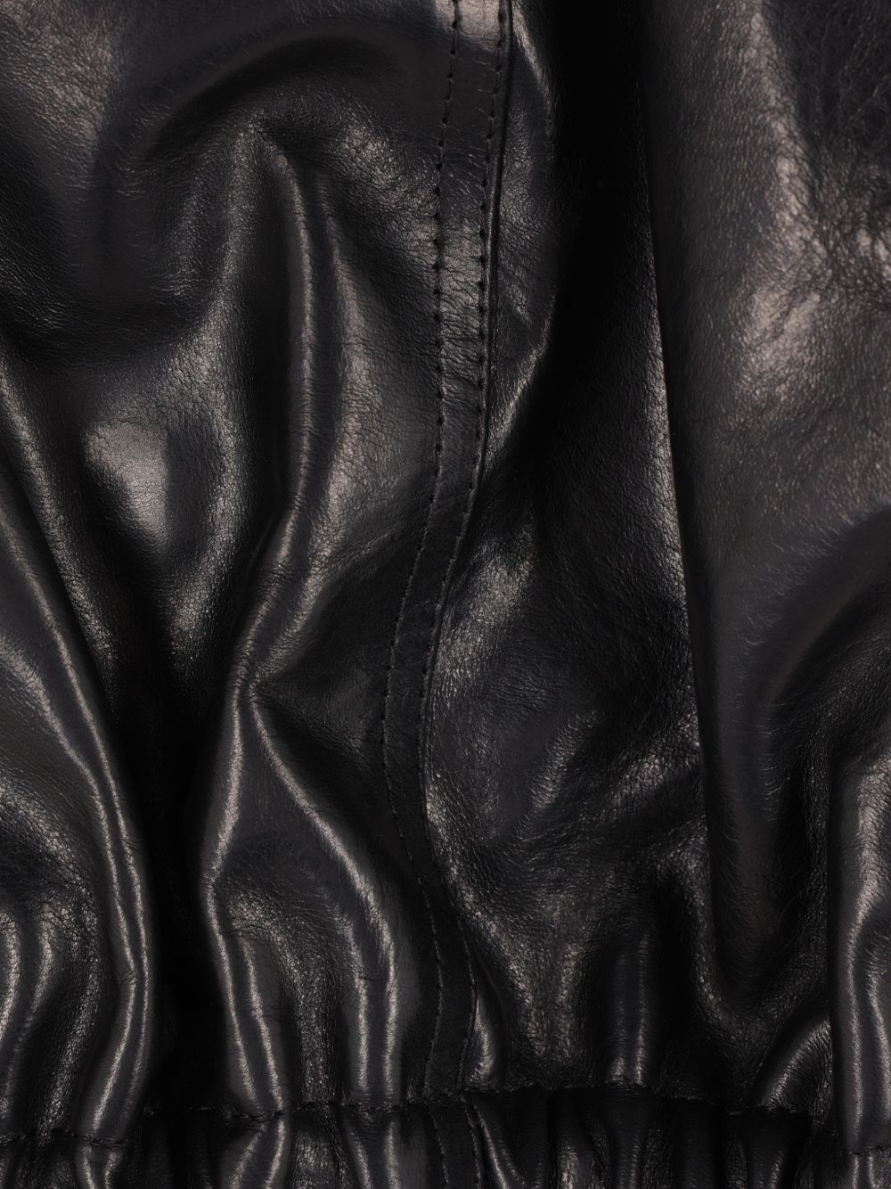 Bomber In Pelle Collared Mac RO02F5795LGB 09 BLACK RICK OWENS 