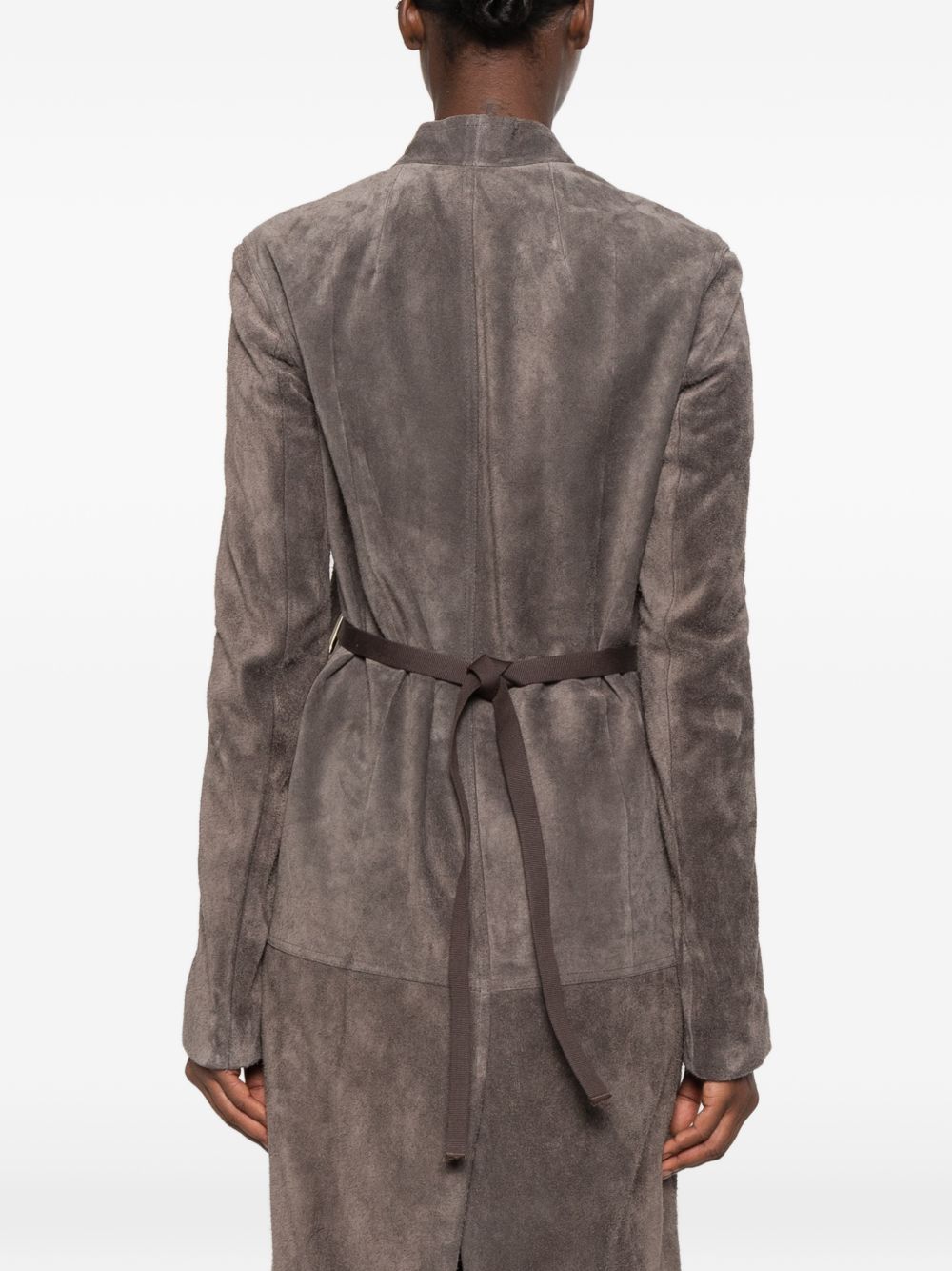 Cappotto In Pelle RO02F5954LVSH 78 DARKDUST RICK OWENS 
