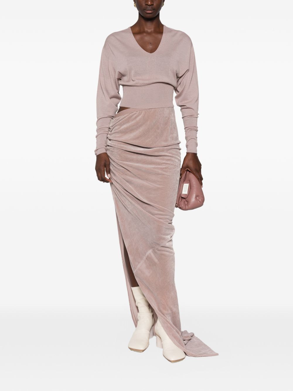 V Cropped Top RP02F5665M 23 ROSE RICK OWENS 