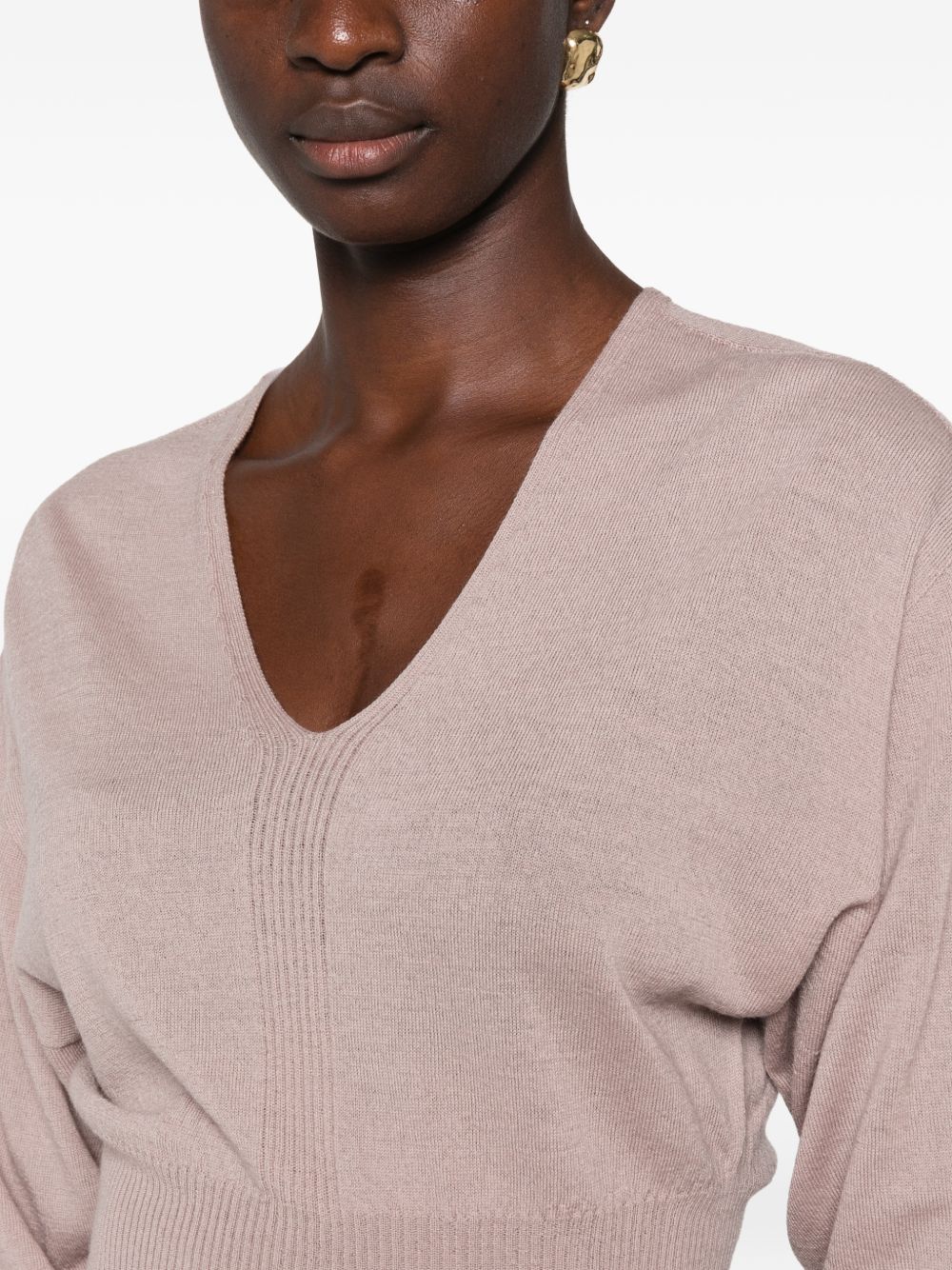 V Cropped Top RP02F5665M 23 ROSE RICK OWENS 