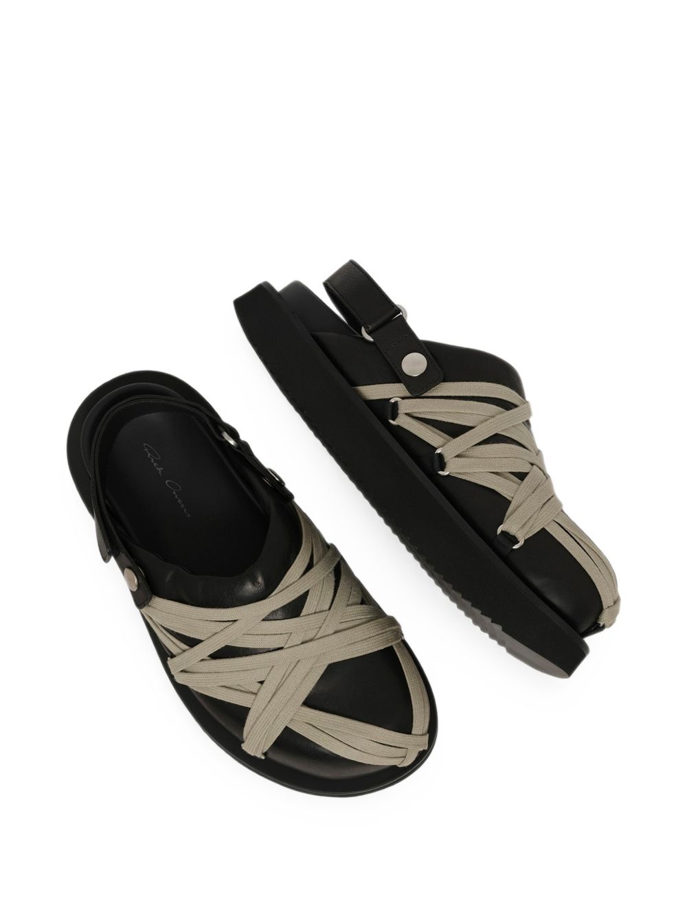 Padded Megalace Platform RP02F5807LGYW1 98 BLACK PEARL RICK OWENS 