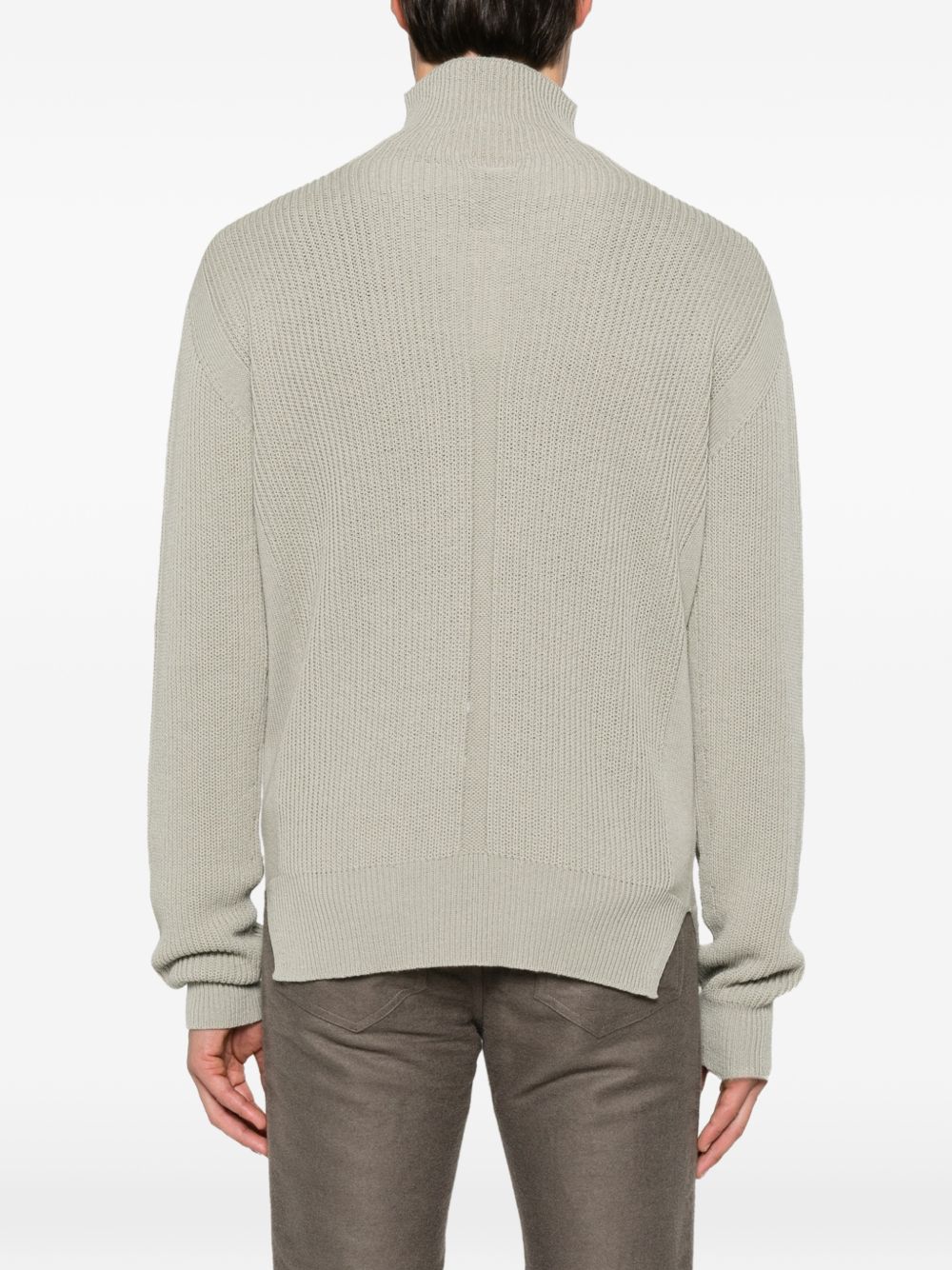 Maglia Girocollo In Lana RU02F4645KWVH 06 PEARL RICK OWENS 