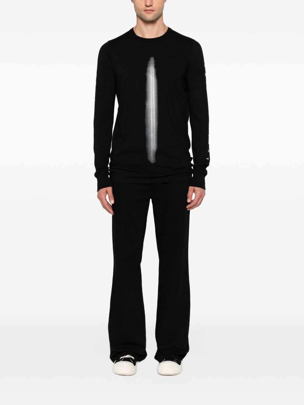 T-Shirt Level LS DU02F6265RNEP8 0911 BLACK MILK RICK OWENS DRKSHDW 