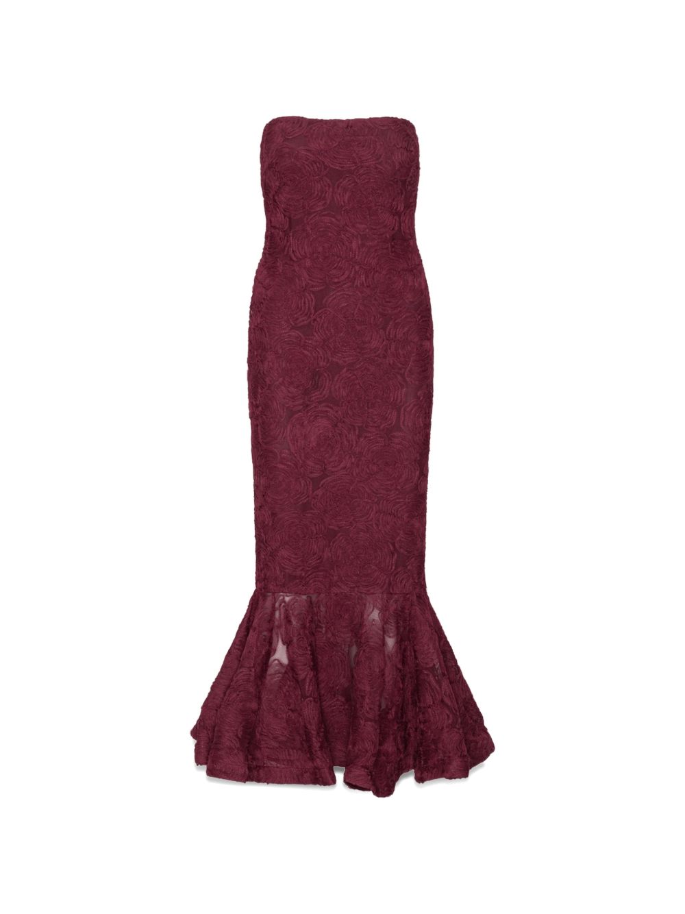 Flower Mesh Flounce Dress 116275741 741 DECADENT CHOCOLATE ROTATE 