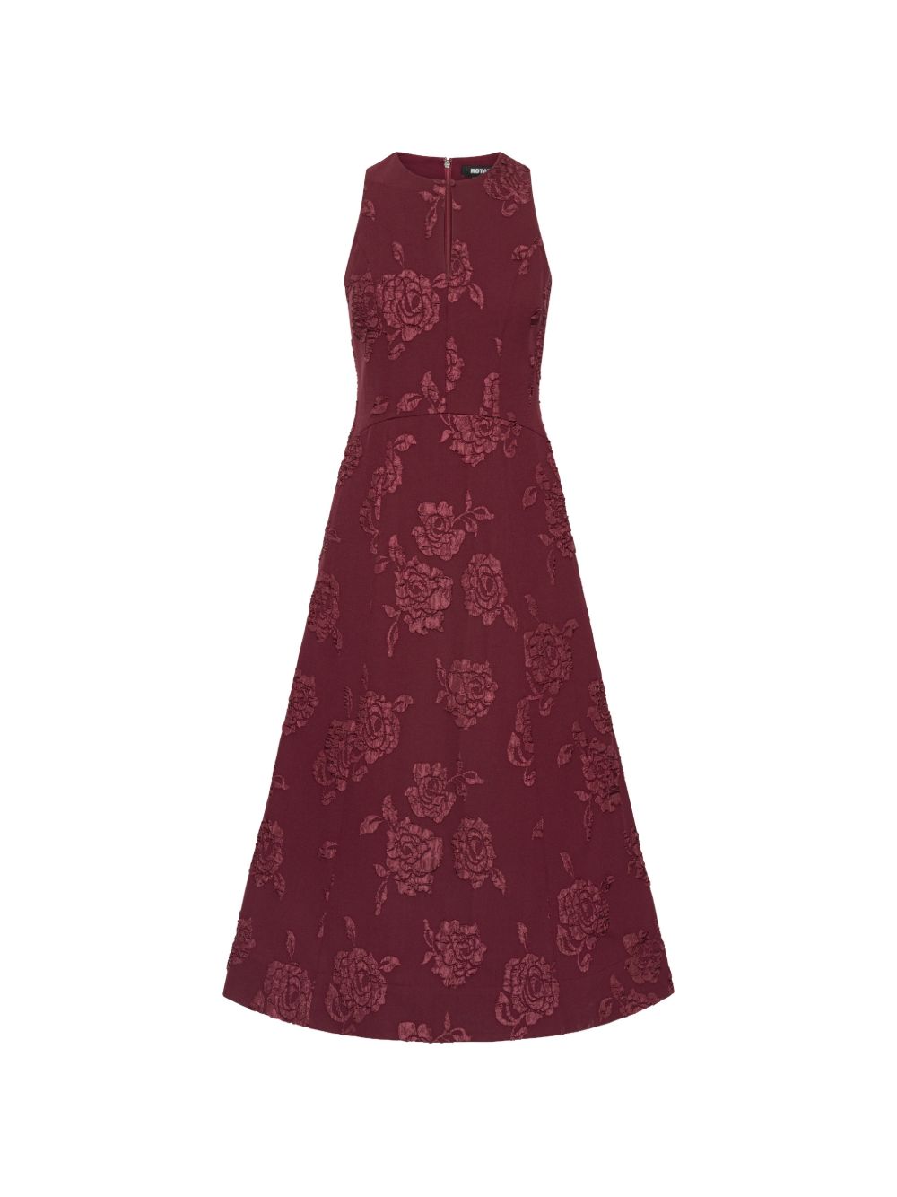 Jacquard Flared Dress<BR/> 1166162734 2734 ZINFANDEL ROTATE 