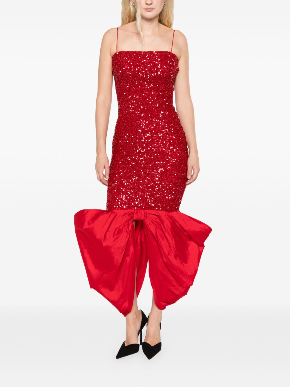 Abito Lungo in Paillettes con Fiocco 1167752240 2240 SCOOTER RED ROTATE 
