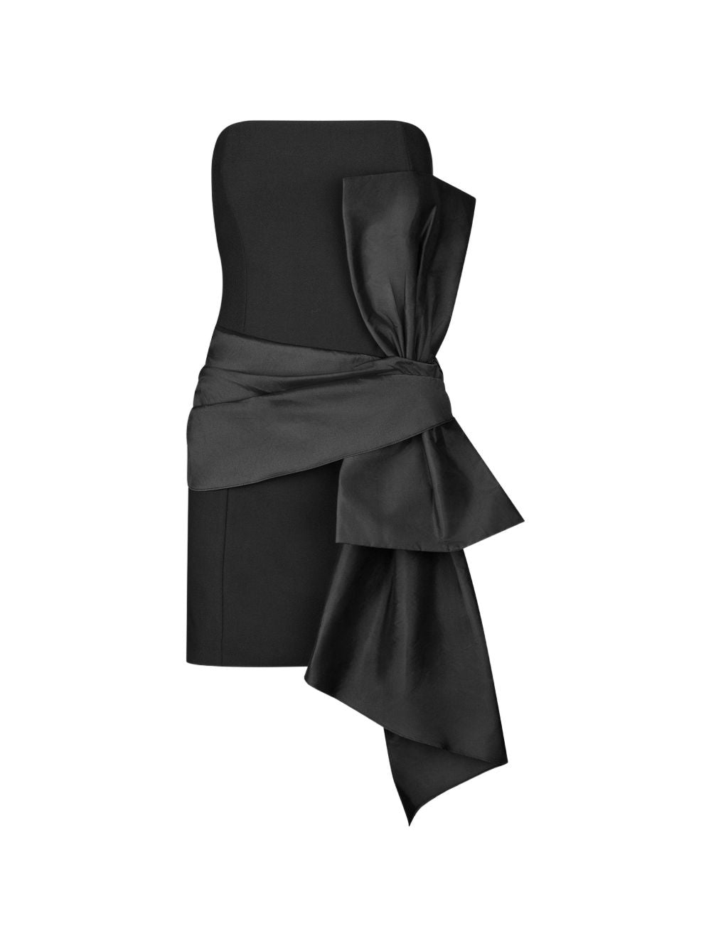 Mini Abito Bustier con Fiocco 116800100 100 BLACK ROTATE 