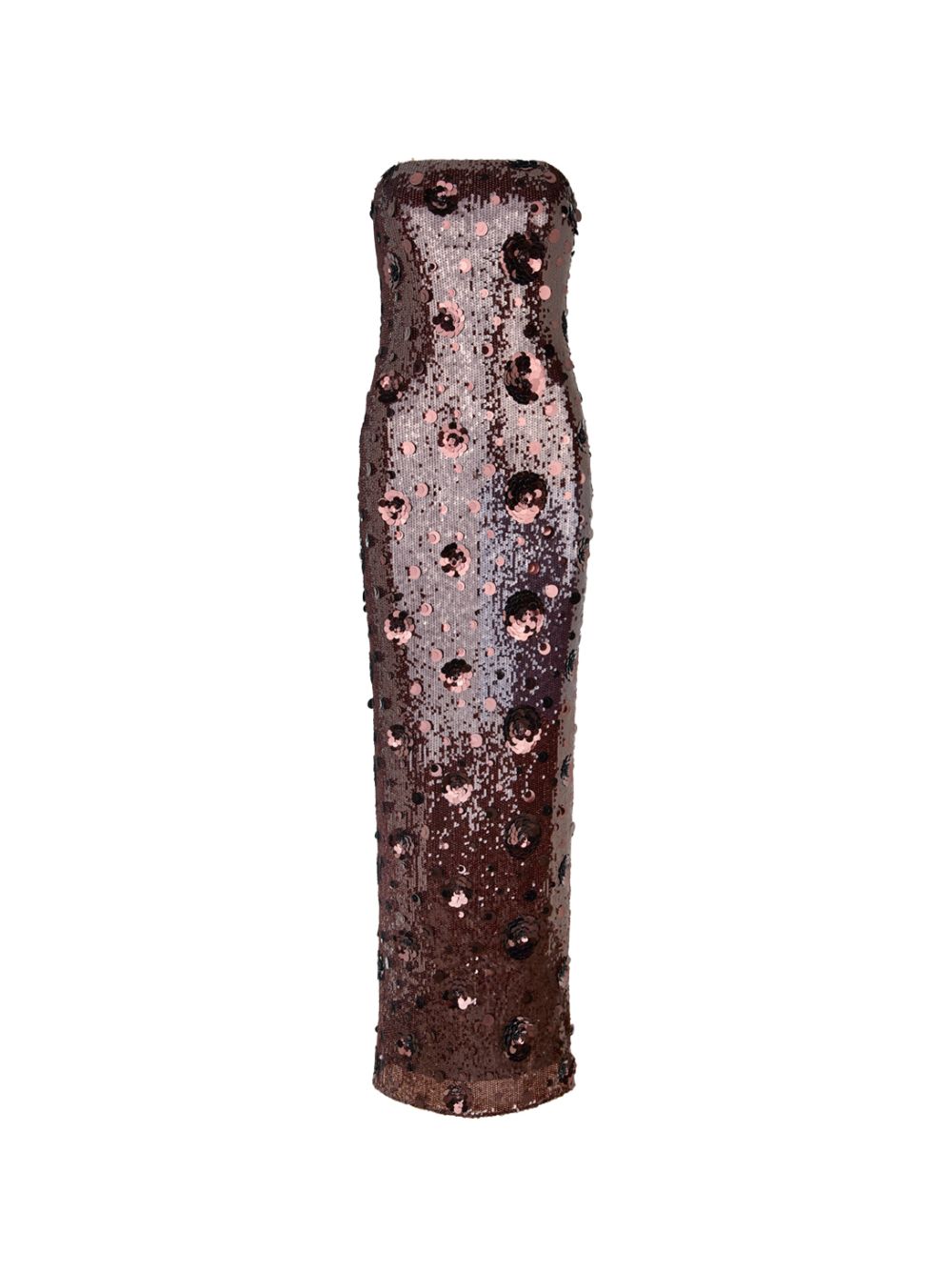 Abito Lungo a Tubo in Paillettes 1168412910 2910 CHICORY COFFEE ROTATE 
