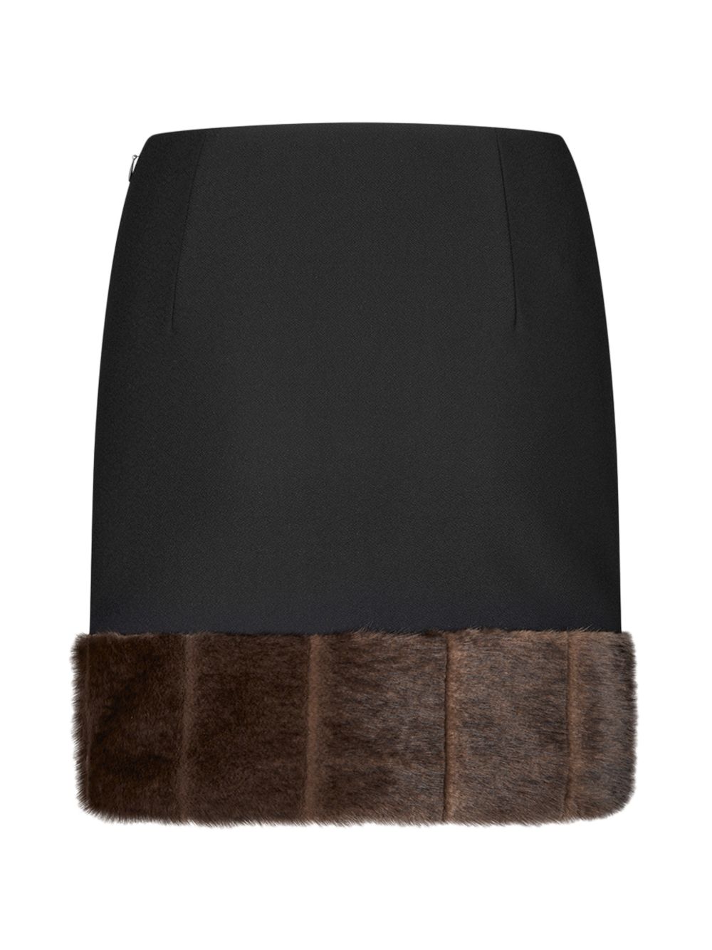 Minigonna con Bordo in Pelliccia Sintetica 117354100 100 BLACK ROTATE 