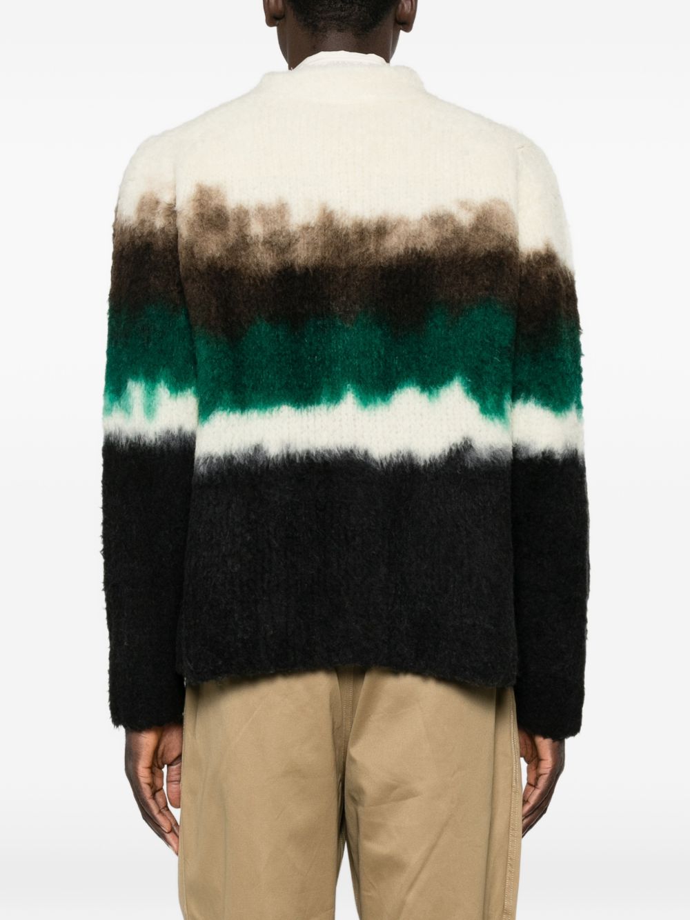 Cardigan In Lana Chunsen-Dyed 2604132M 020 BLACK MULTI SACAI 