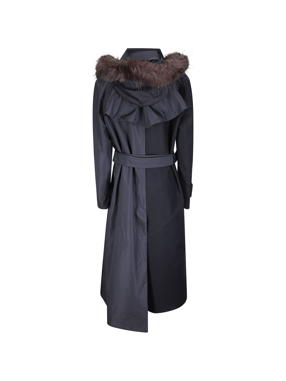 Cappotto In Flanella e Taffetà 2608721 006 BLACK GREY SACAI 