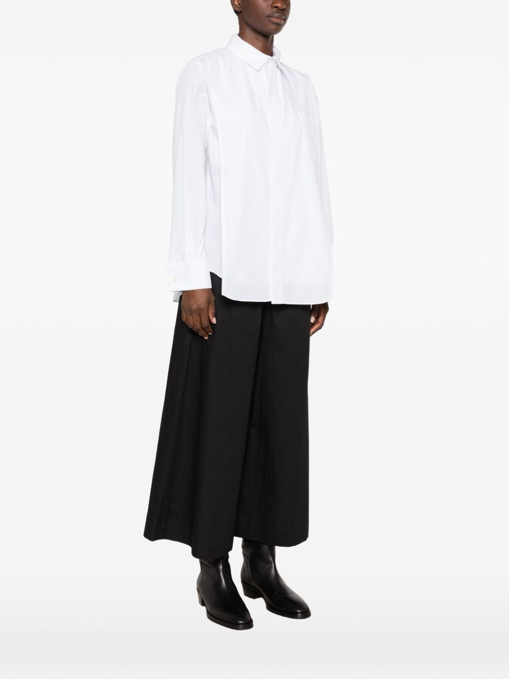 Camicia In Poplin 2608741 151 OFF WHITE SACAI 