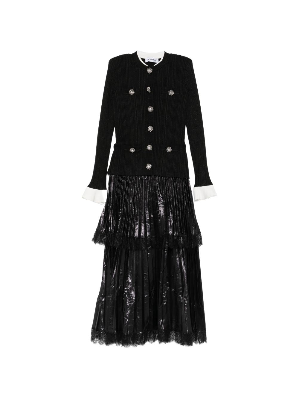 Abito In Maglia Midi SC26009MAB BLACK SELF-PORTRAIT 