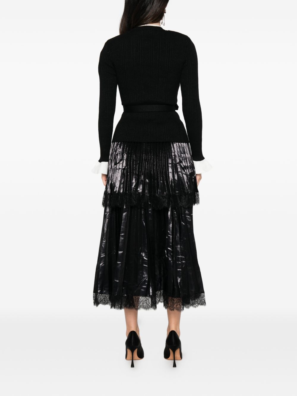 Abito In Maglia Midi SC26009MAB BLACK SELF-PORTRAIT 