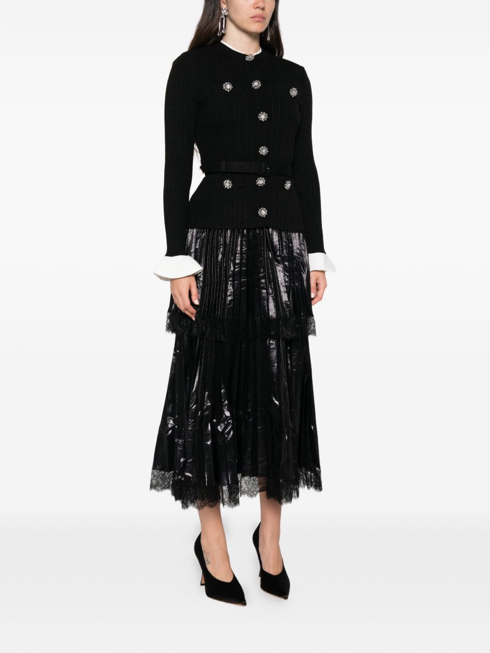 Abito In Maglia Midi SC26009MAB BLACK SELF-PORTRAIT 