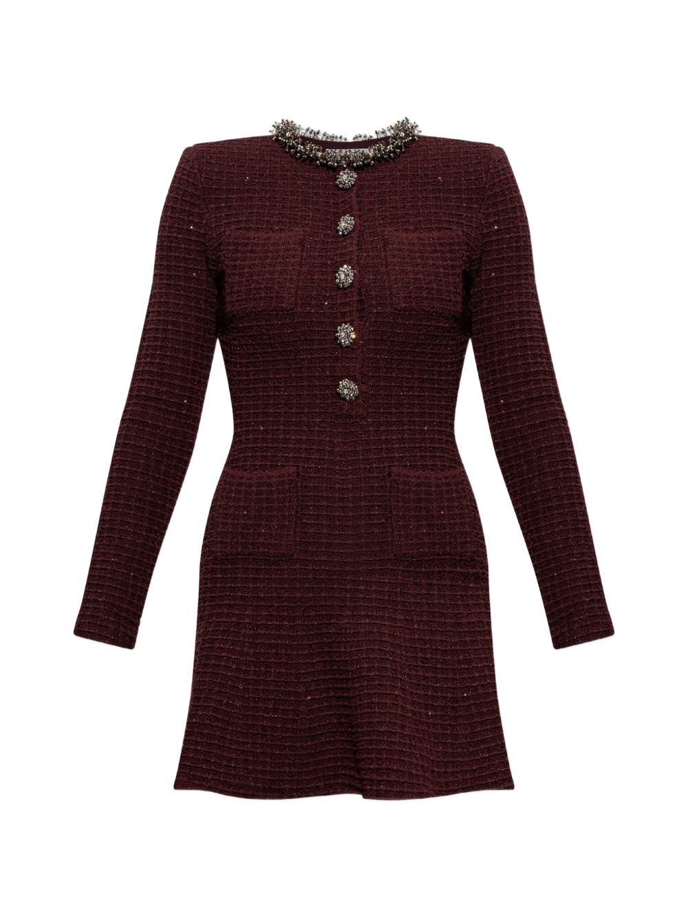 Abito Mini In Maglia SC26152SBU BURGUNDY SELF-PORTRAIT 