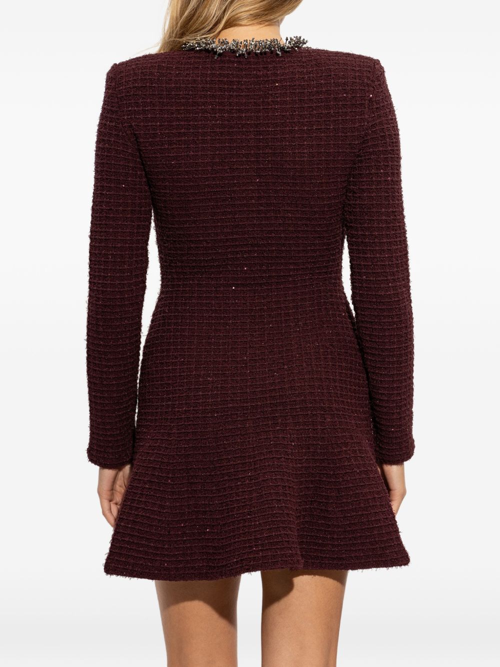 Abito Mini In Maglia SC26152SBU BURGUNDY SELF-PORTRAIT 