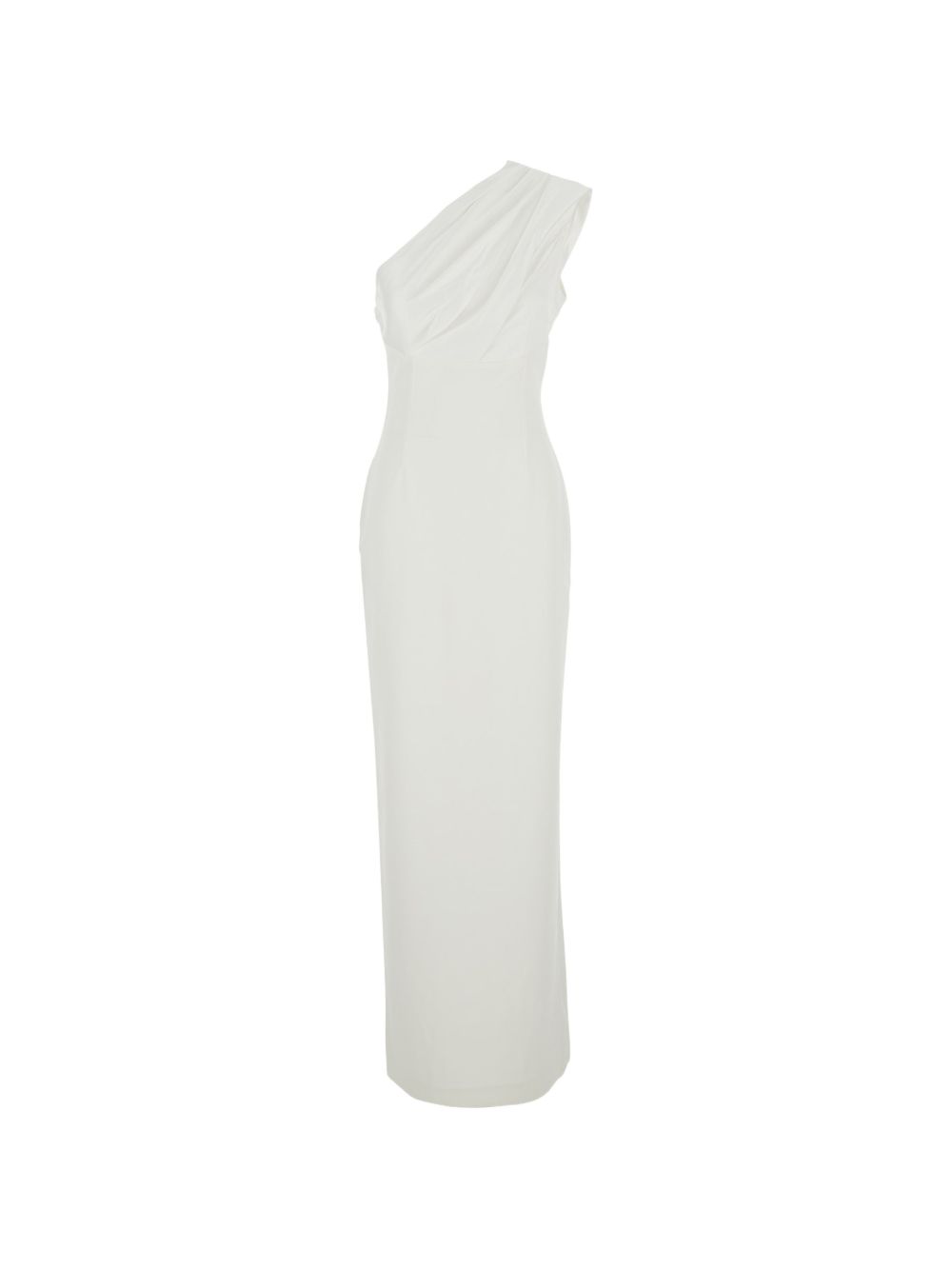 Abito lungo Cassia in twill e crêpe OS48019 CREAM SOLACE LONDON 