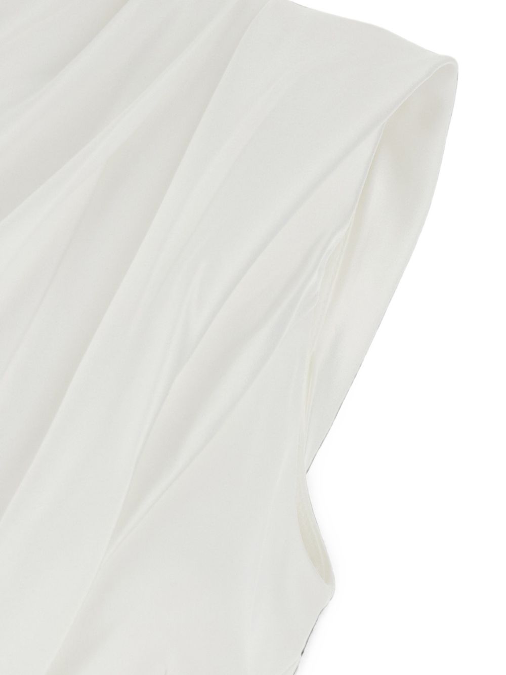 Abito lungo Cassia in twill e crêpe OS48019 CREAM SOLACE LONDON 