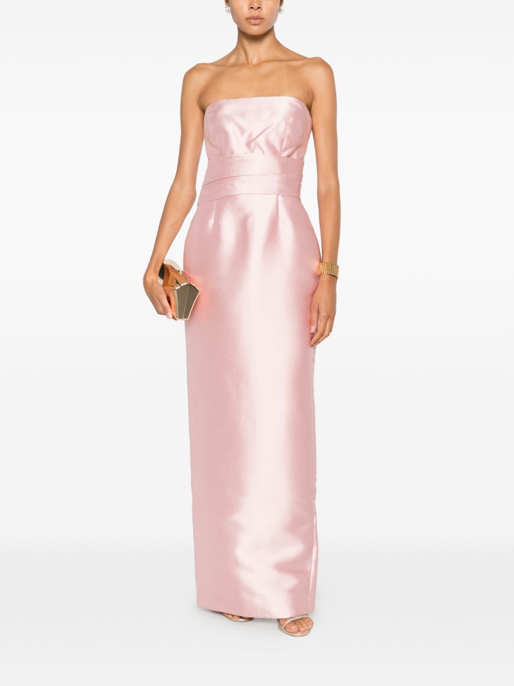 Abito lungo Ingrid OS48036 PALE PINK SOLACE LONDON 