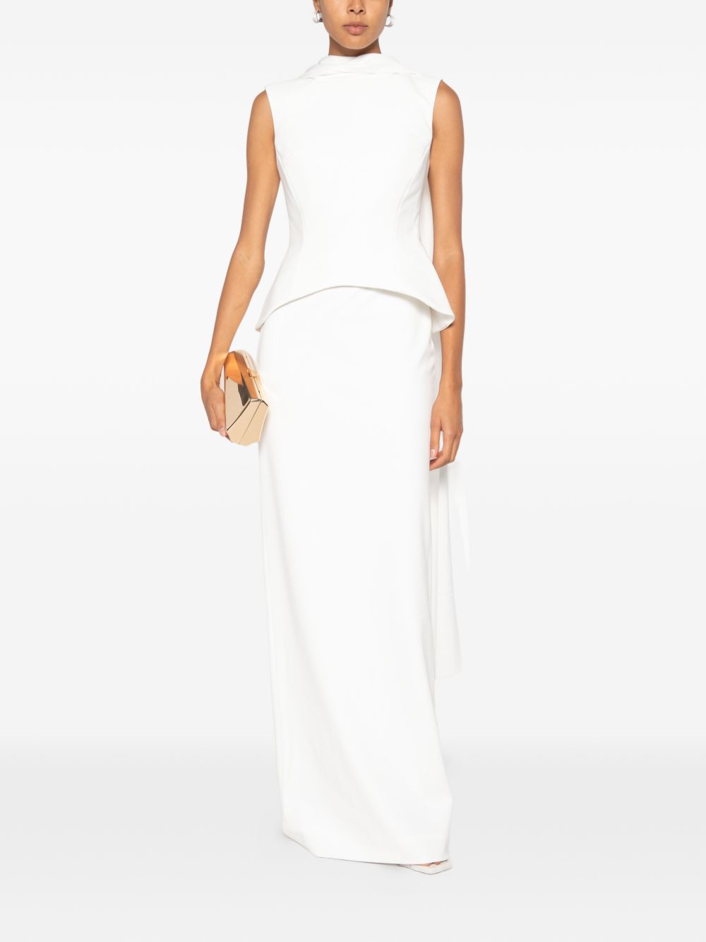 Annie Maxi Dress OS48040 CREAM SOLACE LONDON 