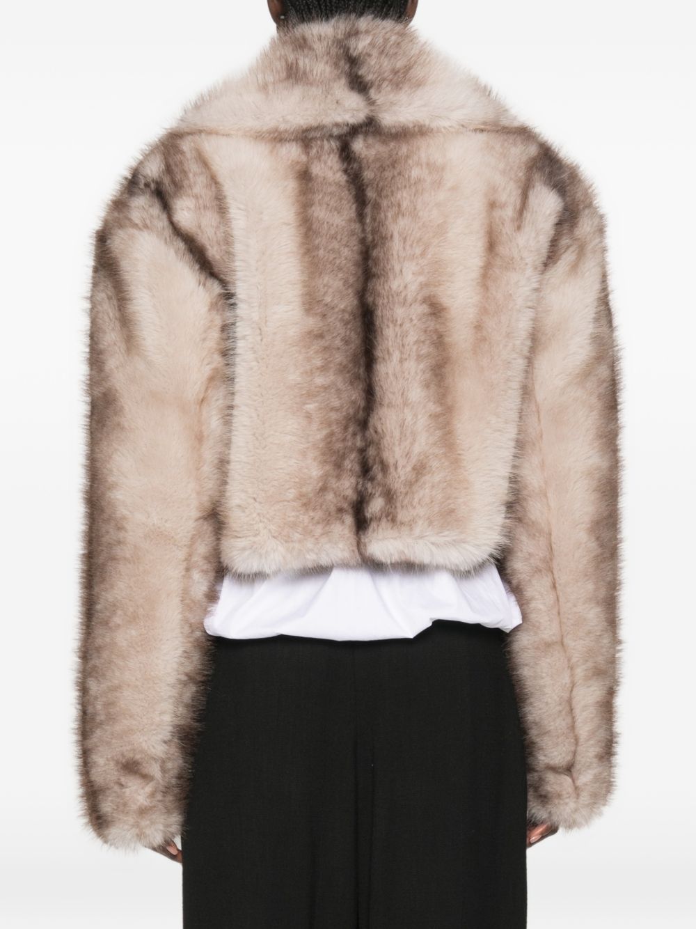 Giacca In Ecopelliccia 2622456012600 002 GREY STRIPED SPORTMAX 