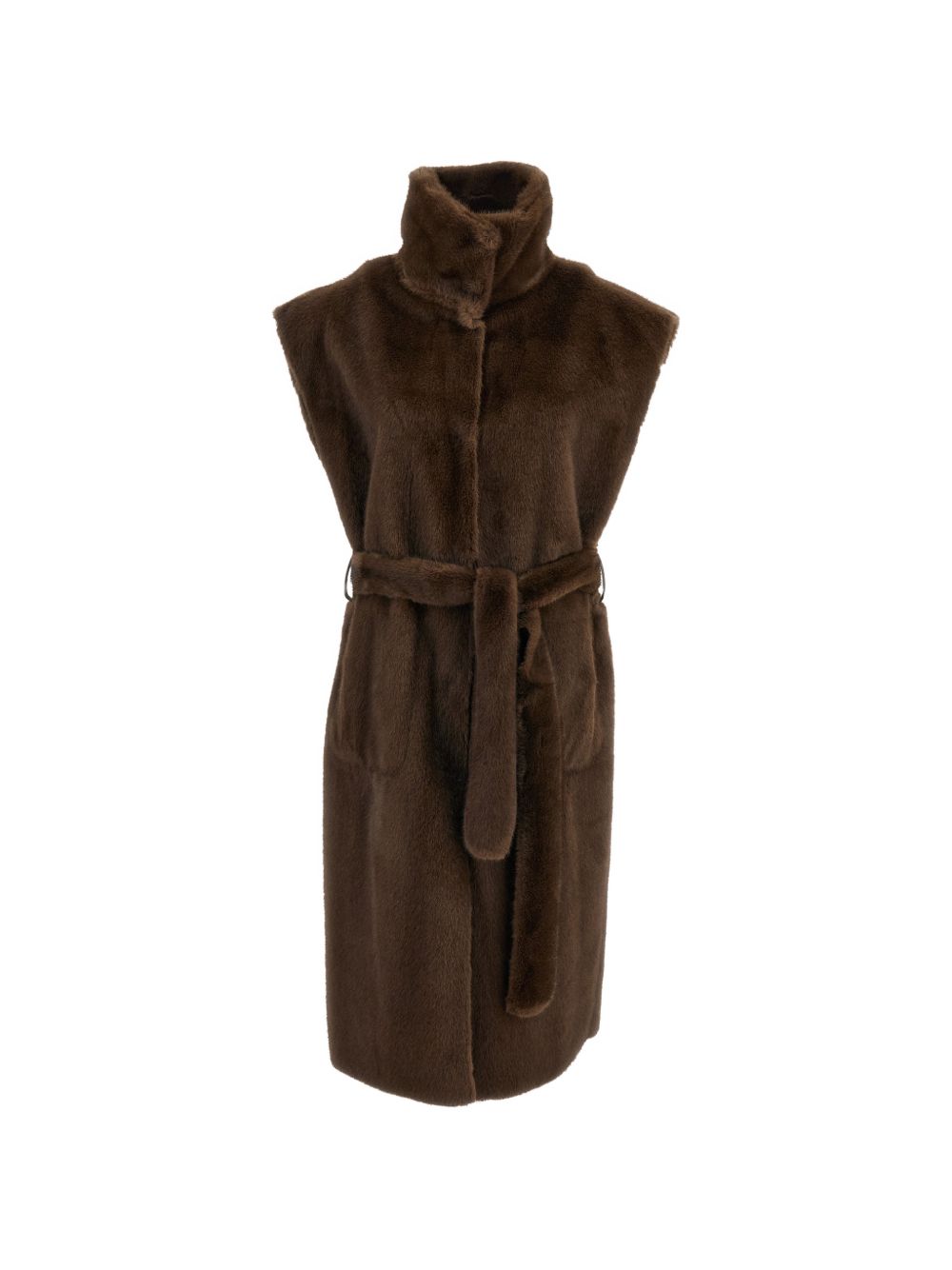 Gilet Lungo Reversibile Oaklynn in Pelliccia Sintetica 667389466 87000 BROWN STAND STUDIO 