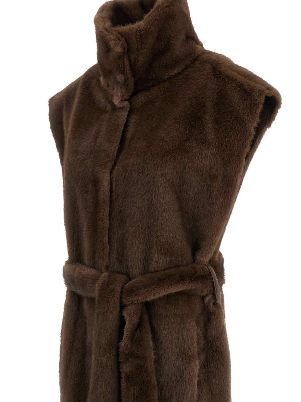 Gilet Lungo Reversibile Oaklynn in Pelliccia Sintetica 667389466 87000 BROWN STAND STUDIO 