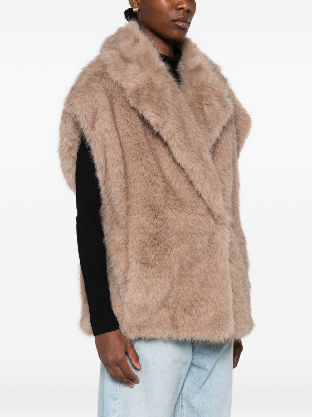 Gilet Kinley in Pelliccia Sintetica 667499471 10300 BEIGE STAND STUDIO 