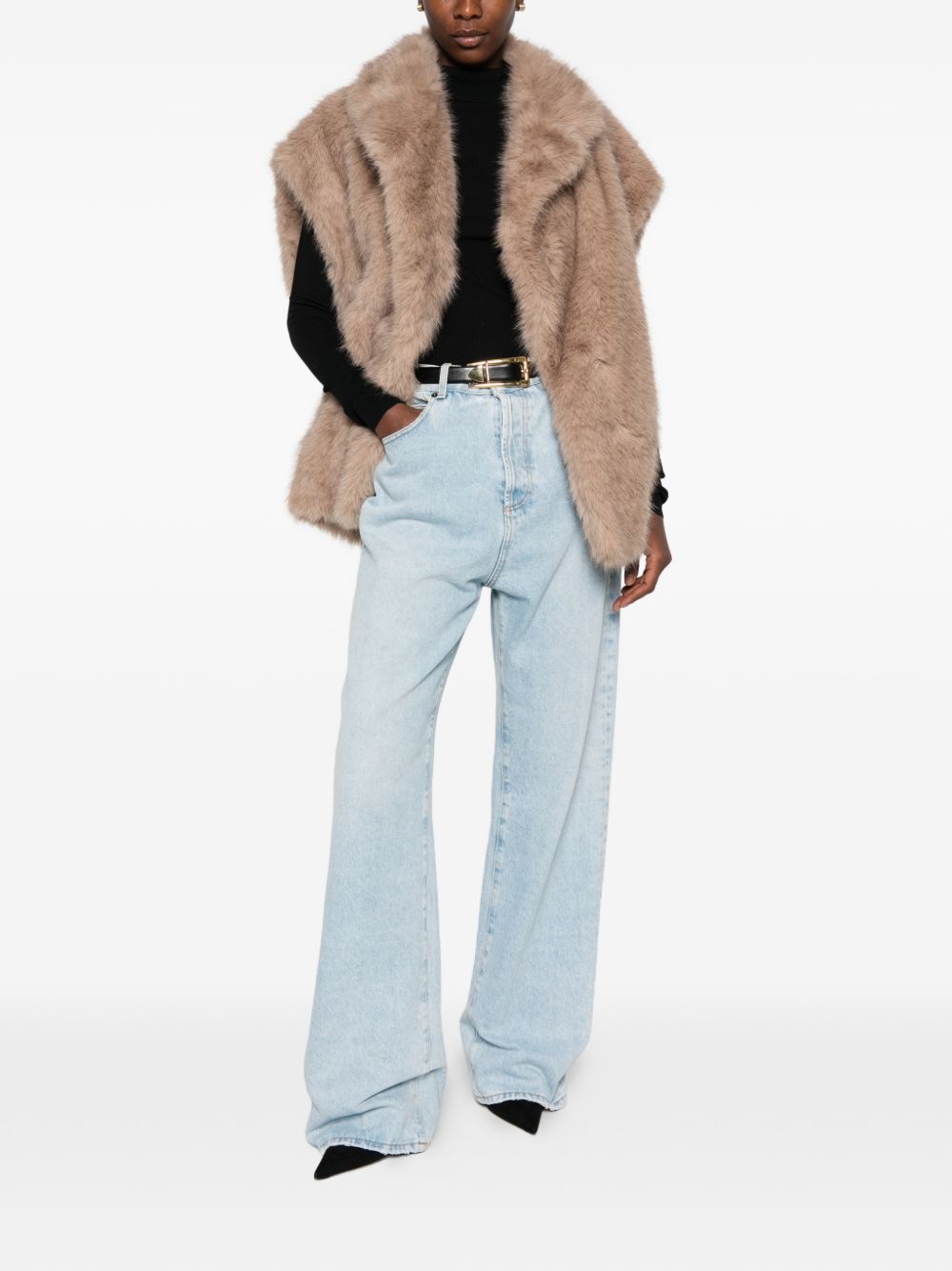Gilet Kinley in Pelliccia Sintetica 667499471 10300 BEIGE STAND STUDIO 