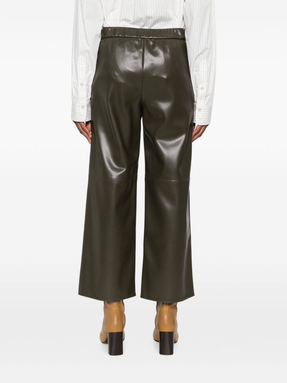 Pantaloni In Jersey Effetto Pelle 2629786051600 005 DARK KHAKI S MAX MARA 