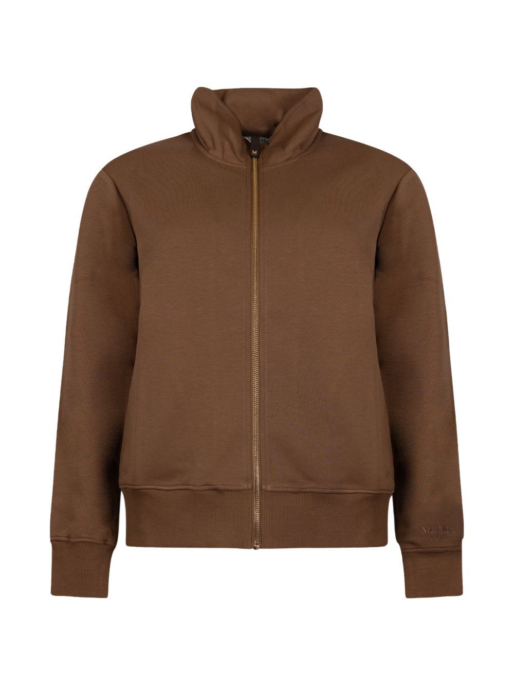 Felpa Con Zip In Jersey Double Di Cotone 2629926033600 003 WINTER CAMEL S MAX MARA 
