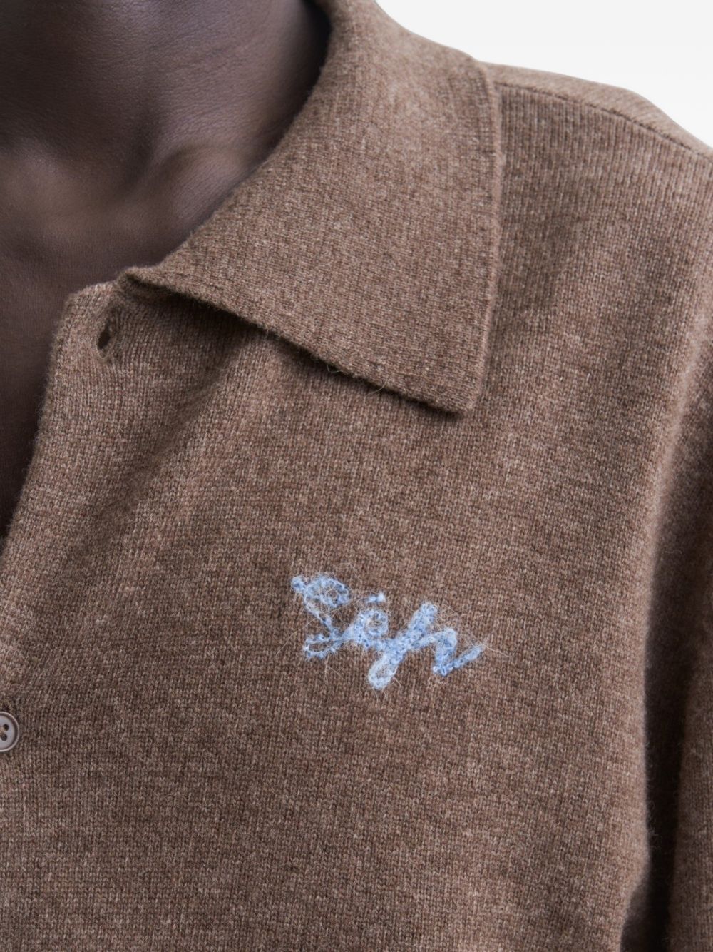 Knitted Shirt In Flanella MFW26KNITTEDDAR DARK BROWN Séfr 