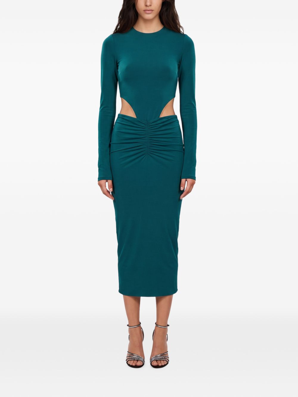 HELOISE CUT OUT MIDI DRESS T200165ATJP199 445 MALACHITE THE ANDAMANE 