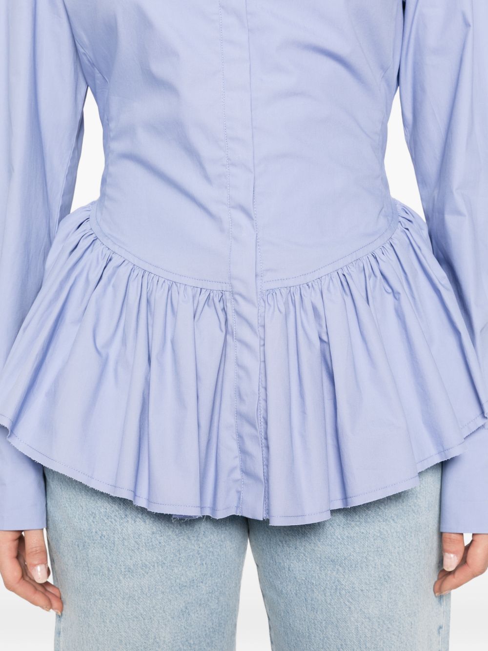Camicia ELAINE In Popeline TLW04026T0207LNTP T0043 TURQUOISE THE LATEST 