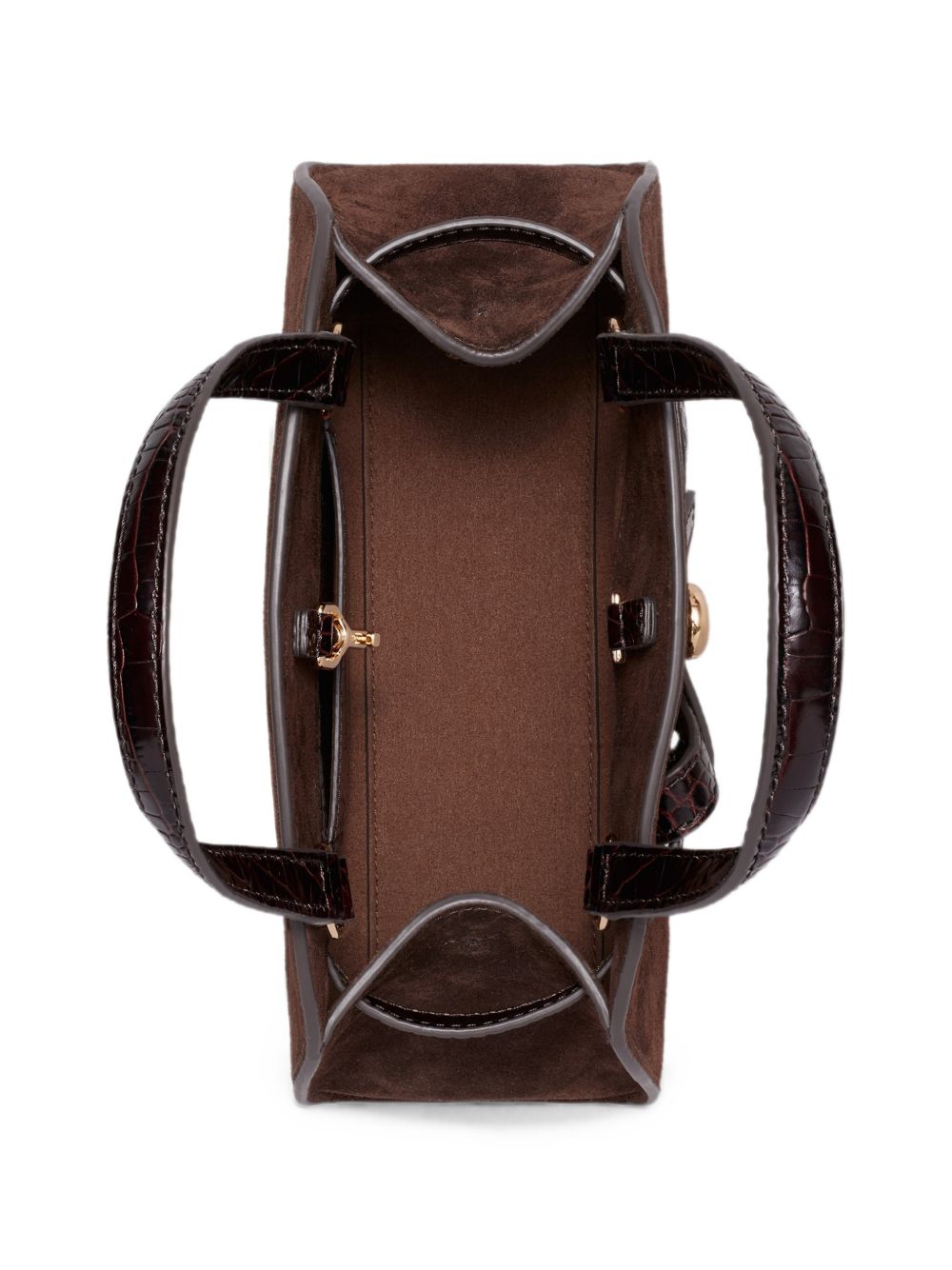 Romy Bauletto Small Suede 183362 201 DARK COCOA TORY BURCH 