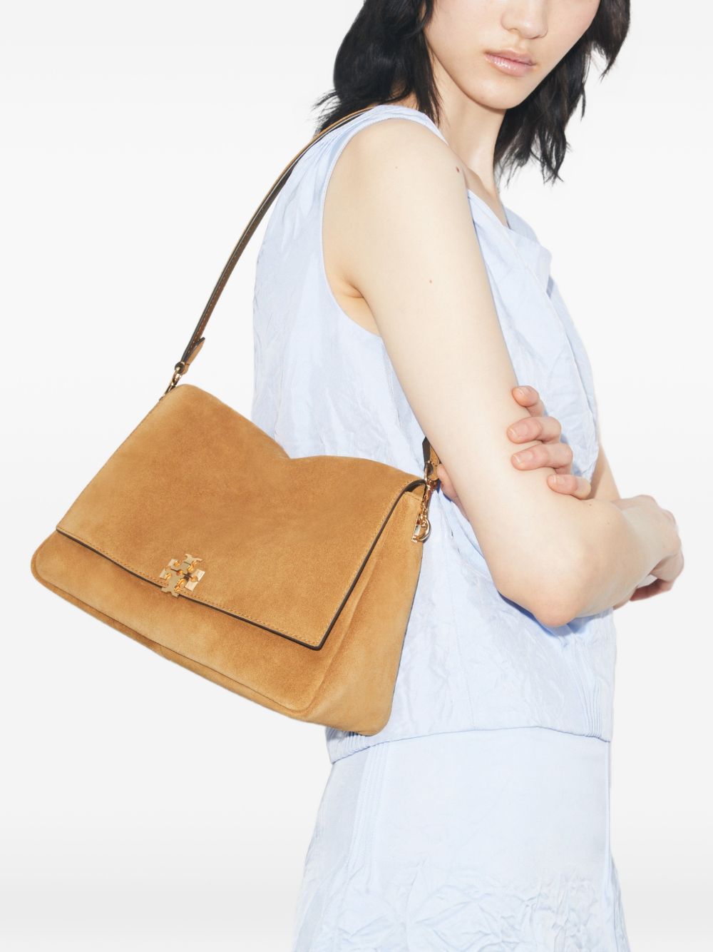 Shoulder bag media Charlie in suede 184125 200 TOFFEE TORY BURCH 