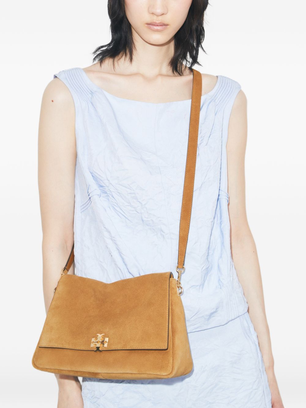Shoulder bag media Charlie in suede 184125 200 TOFFEE TORY BURCH 