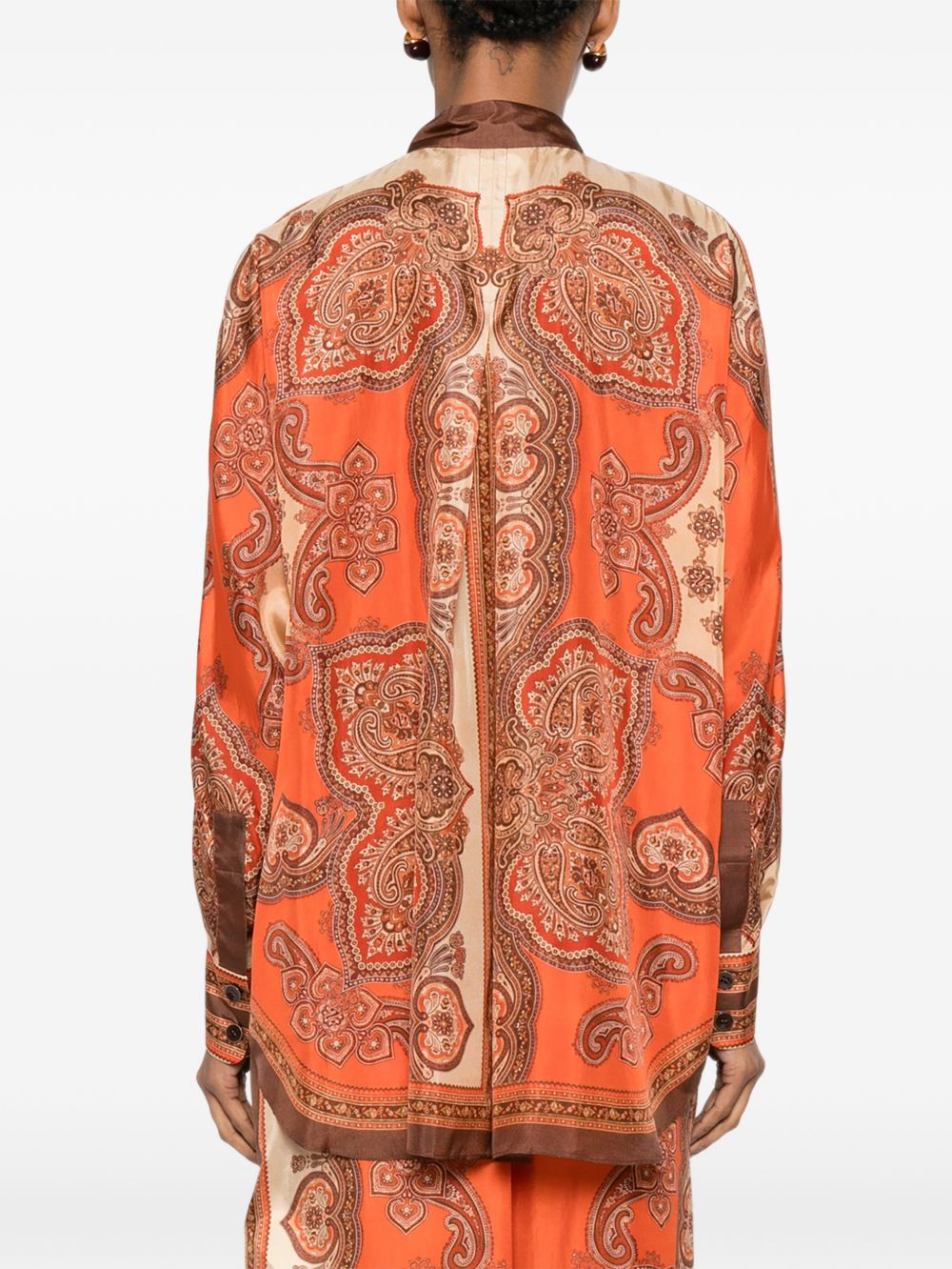 Mahon Dolman Shirt 1499TSS263 TANGERINE PAISLEY ZIMMERMANN 