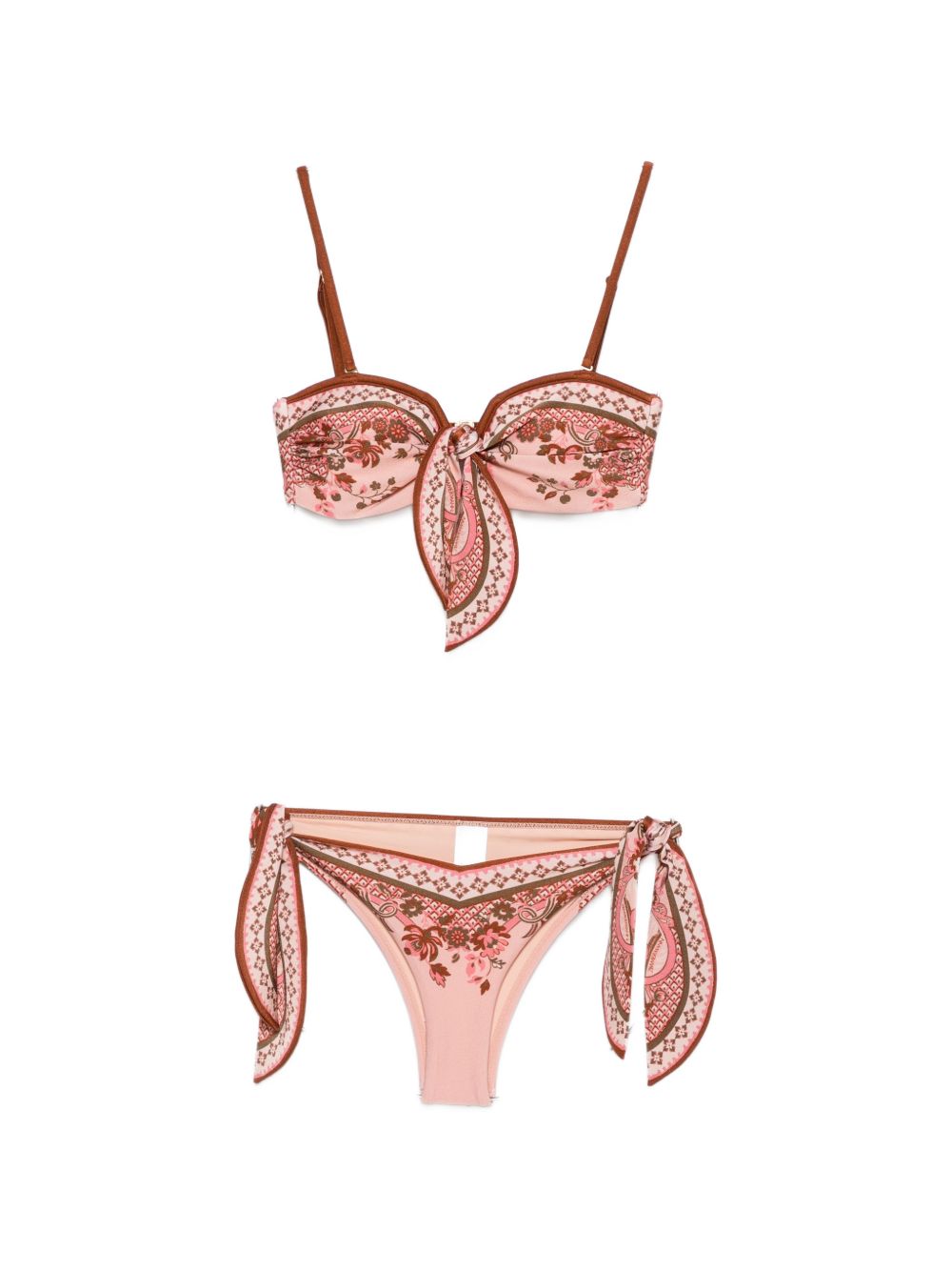 Aster Scarf Tie Bikini 3064WSS261 PINK PAISLEY FLORAL ZIMMERMANN 