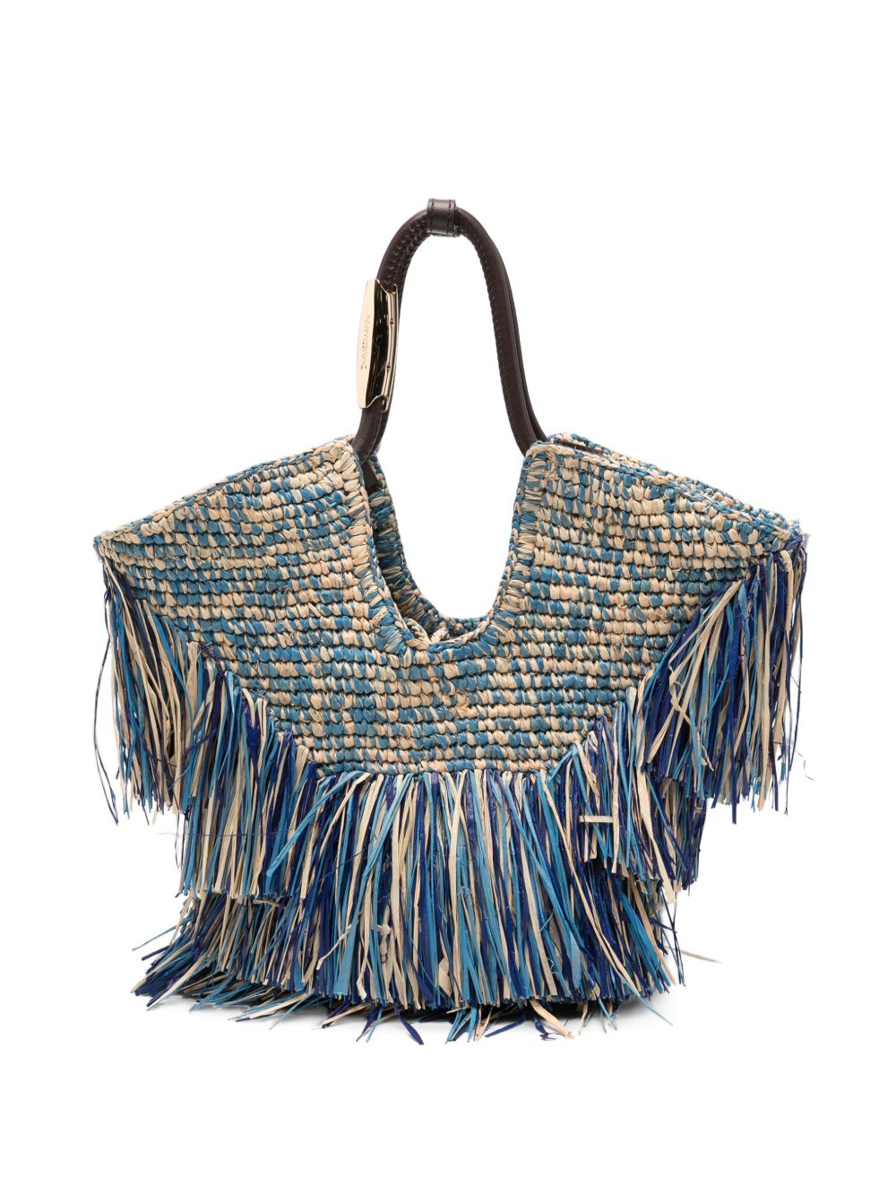 Borsa Shopping Piccola con Frange Goldentime 4470XS26A2 DENIM BLUE ZIMMERMANN 