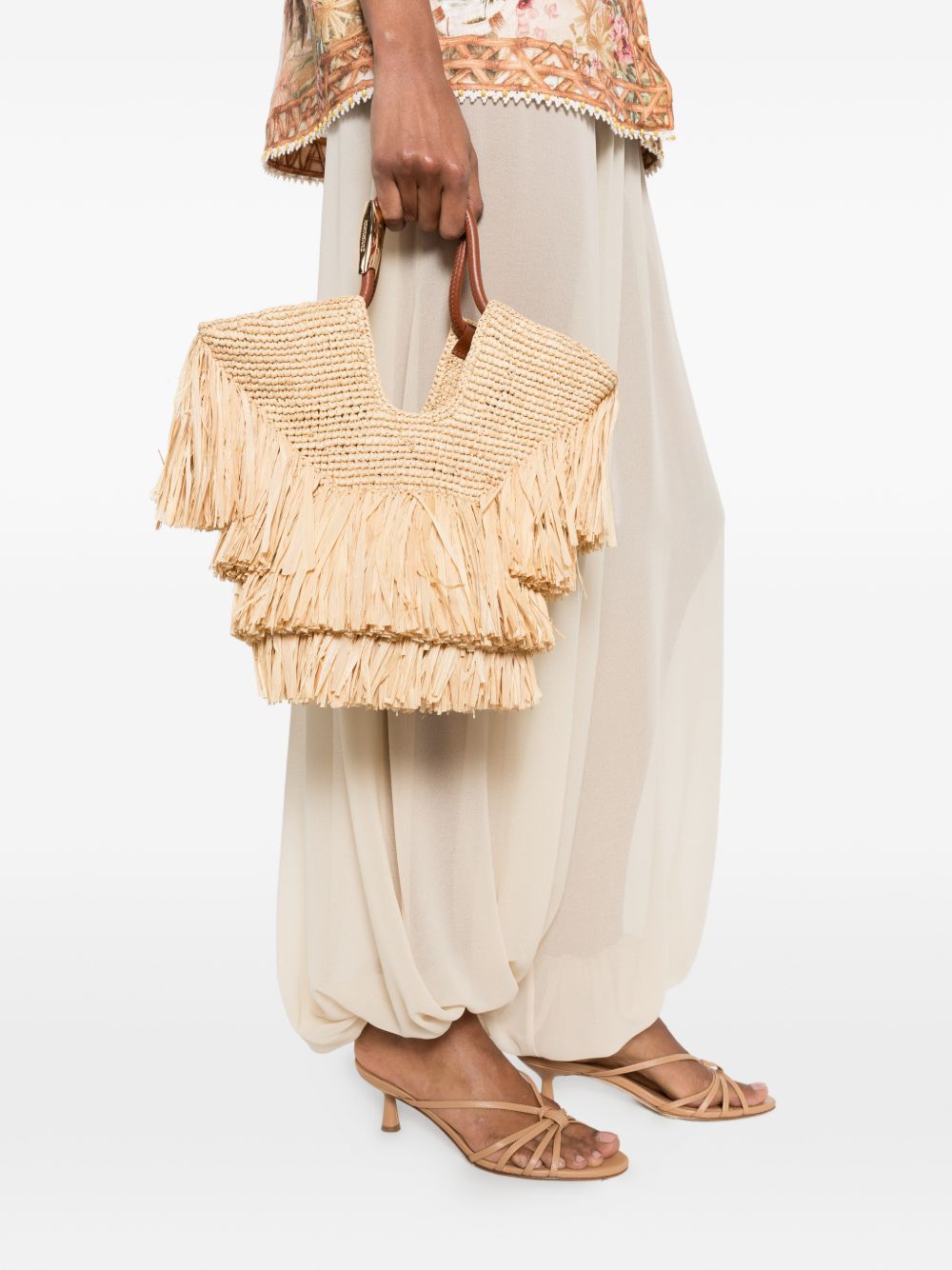 Borsa Shopping Piccola con Frange Goldentime 4470XS26A2 NATURAL ZIMMERMANN 